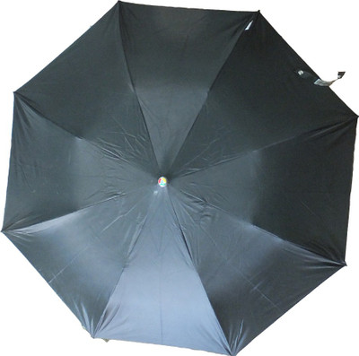 

Motherland 2 Fold Black Silver Coated Umbrella(Black)