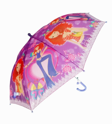Fiable Creations Doll Print Violet Kids Umbrella(Violet)