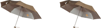 Bs Spy Pakiza Brown 3 Fold Pack Of 2 Umbrella(Brown)