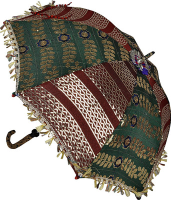 

Lal Haveli Jaipuri Hand Embroidery Work Ethnic Cotton Single Designer Umbrella(Multicolor)