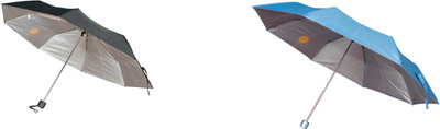 

Bs Spy Pakiza Nylon Blue 3 Foldd Pack Of 2(1 Black) Umbrella(Blue)