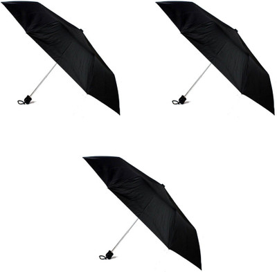 Soy Panther 3 Fold Heavy Quality Set of 3 (Black) Umbrella Umbrella(Black)