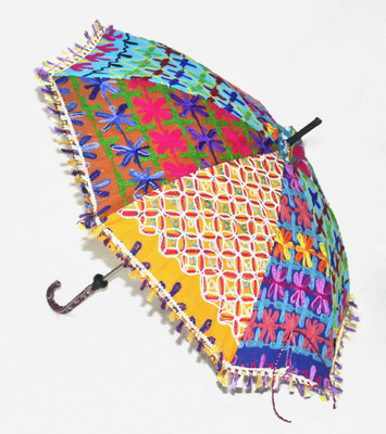 

Lal Haveli Handmade Cotton Parasol Fashionable Umbrella(Black)