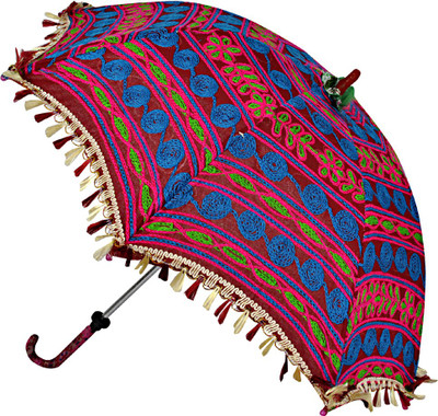 

Lal Haveli Rajasthani Wedding Decoration Umbrella(Maroon)