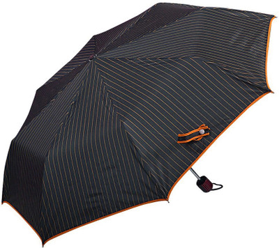 

Elephant Brand 3 Fold Reva Umbrella(Black, Orange)