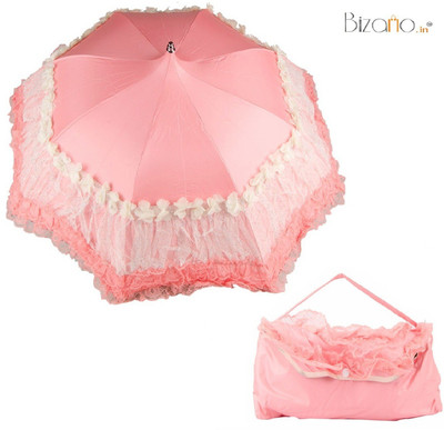 

Bizarro.in BIU-7012950-LACE-POUCH-PEA Umbrella(Pink)