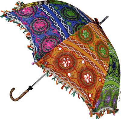

Lal Haveli Womens Ethnic Fashionable Cotton Summer Umbrella(Multicolor)