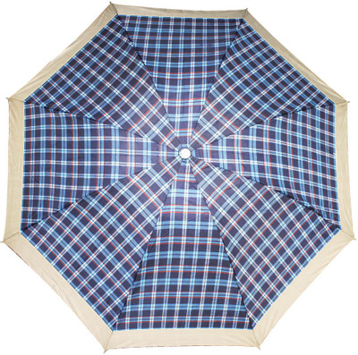 

PeepalComm 8 Stick 3 Fold Printed Umbrella(Blue, Grey)