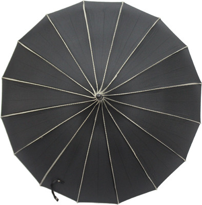 

DesiCult Pagoda Lacy Stripes Black Umbrella(Black)