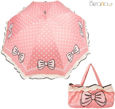 

Bizarro.in BIU-7015950-POUCH-BOW-PEA Umbrella(Pink)