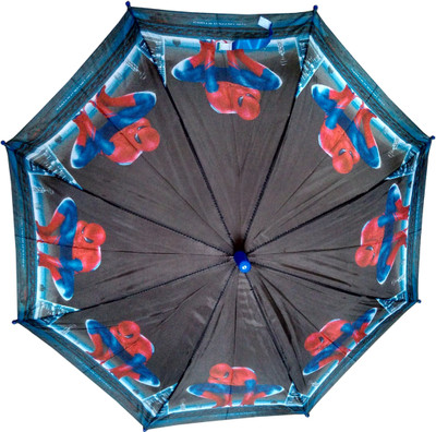 

Fiable Creations Makdi Manav Print 18" Radius Kids Umbrella(Blue)