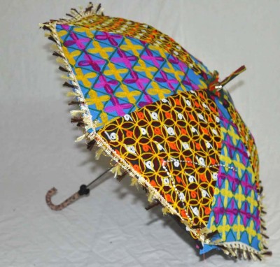 

Lal Haveli Handmade One Fold Cotton Parasol Ladies Fashionable Umbrella(Multicolor)