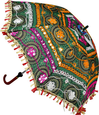 

Lal Haveli Ethnic Designer Sun Umbrella(Green)