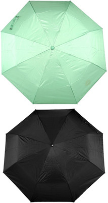

Bizarro Plain Combo-3-Fold (Set of 2) A Umbrella(Green, Black)