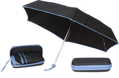 

Bs Spy 5 Fold Portable Black With Blue Lining With Case Umbrella(Blue)