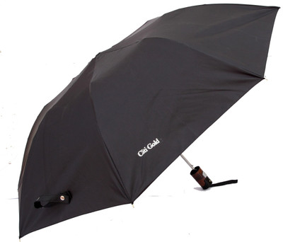 

Citi 2 Fold Black Silver Coated Unisex Umbrella(Black)