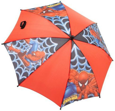 

Madink Kids Spiderman Printed 2 Folded Umbrella(Red, Black)
