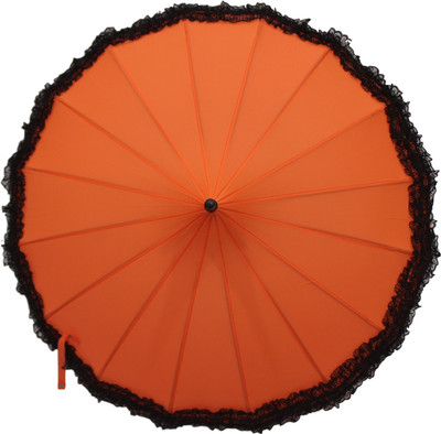 

DesiCult Pagoda Lace Neon Orange Umbrella(Orange)