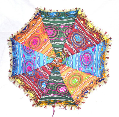 

Lal Haveli Beautiful Handmade Tiki Embroidered Umbrella(Multicolor)