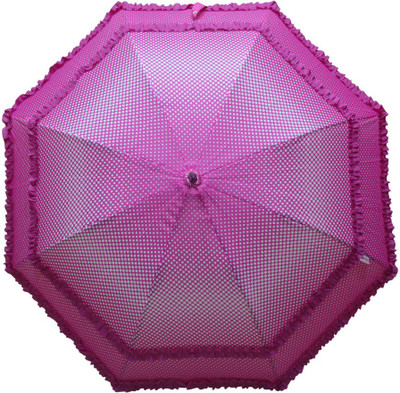 

Murano Single Fold Dot with Double Frill Printed Umbrella(Pink)