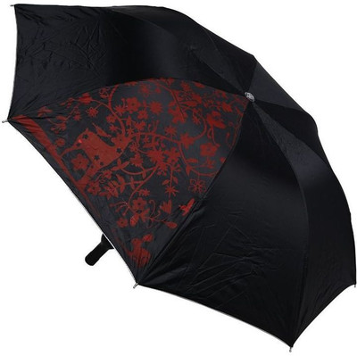 

Cosmosgalaxy Bottle Umbrella Floral Black and Red Umbrella(Black, Red)