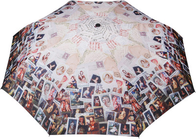 

FabSeasons Women Postal Stamps Print Umbrella(Multicolor)