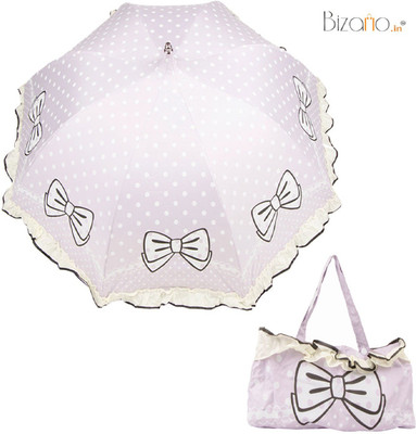 Bizarro.in BIU-7015950-POUCH-BOW-PUR Umbrella(Purple)