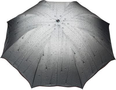 

FabSeasons Rain drops Print Umbrella(Grey, Silver)