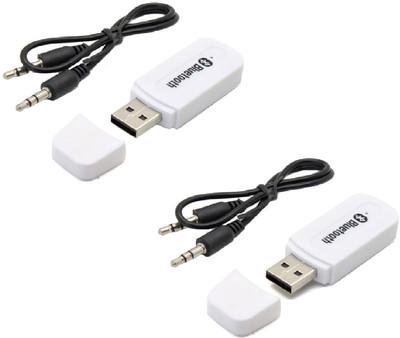 

Pisces Bluetooth Audio Receiver Dongle -2 USB Adapter(White)