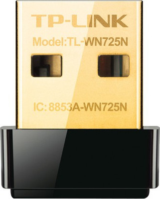 TP-Link TL-WN725N Wi-Fi Receiver 150 Mbps Wireless Nano USB Adapter(Black)