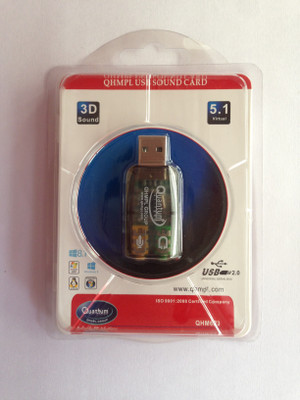 QUANTUM QHM623 USB Sound Card (pack of 5) USB Adapter(Black)