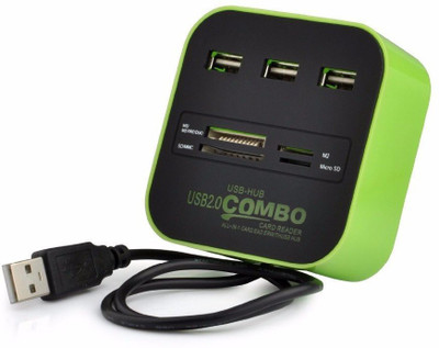 Ophion 3 Port 2.0 HUB Combo Card reader USB Adapter