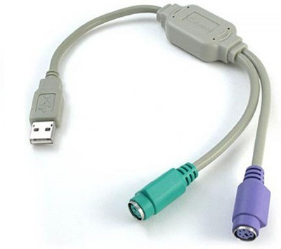 TechGear Usb To Ps/2 USB Adapter White, Purple, Green