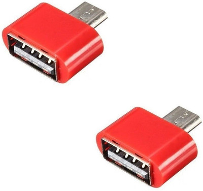

BB4 PACK OF 2 MICRO USB TO USB CONVERTER CABLE USB Adapter(Red)