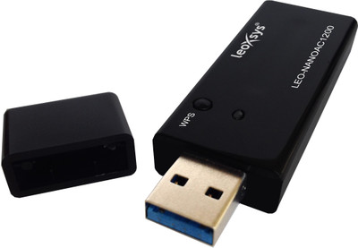 Leoxsys LEO-NANOAC1200 WiFi 11AC Dual Band 1200mbps Wireless USB Adapter(Black) available at flipkart for Rs.1290
