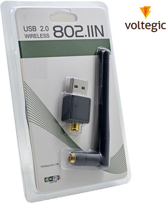 Voltegic ™ USB 802.11n WiFi Wireless Lan Network Card Adapter With Antenna ™ USB 802.11n WiFi Wireless Lan Network Card Adapter With Antenna USB LAN Card(Black)