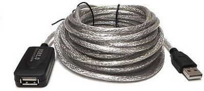 TechGear 25FT USB 2.0 High Speed 480Mbps Repeater M/F Extension Cable Cord USB Cable White TechGear Mobile Accessories