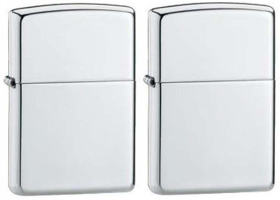 Shine Earth Silver Pack of 2 Cigarette Lighter(Silver)