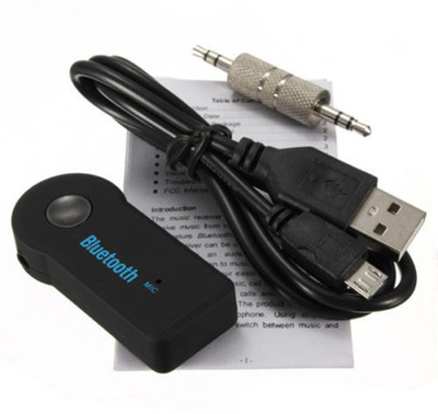 VibeX VBX-102 ™ Wireless 3.5mm AUX Audio Stereo Music Home Car Receiver Adapter Mic Bluetooth(Black)