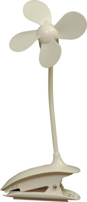 

Montez Portable Clip Rechargeable 1613 USB Fan(White)