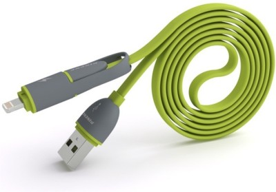 

VibeX ® 2 in1 Micro USB 2.0 Cord 8 Pin Sync & Charge Cable(Multicolor)