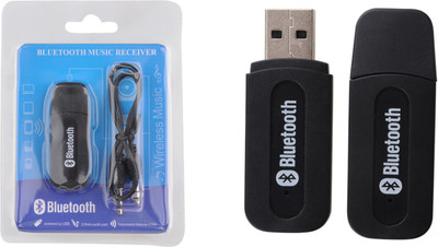 VibeX VBX-116 ™ Wireless 3.5mm AUX Audio Stereo Music Home Car Receiver Mic Adapter Bluetooth(Black)