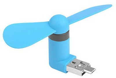 

Techvik Mini Micro USB 2 in 1 Portable Fan For Android Smart Phone, Powerbank USB Fan(Multicolor)