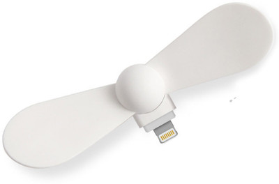 Heartly iPhone & Android Phone 2 In 1 OTG Mini USB Cooling Portable Fan_4 USB Fan(White)