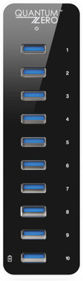 QuantumZERO USB 3.1 Hub 10-Port 60W Powered QZ-HB10 USB Hub(Black)