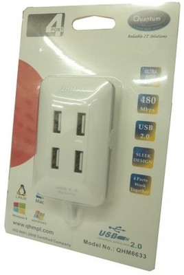 4% OFF on QUANTUM QHM6633 4 Port USB Hub(White) 4% OFF on QUANTUM QHM6633 4 Port USB Hub(White)