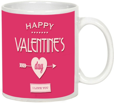 

AllUPrints Love Like Crazy On Valentines Day White Ceramic Mug(325 ml)