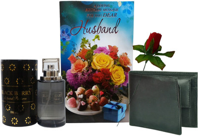 

Saugat Traders Greeting Card, Perfume, Artificial Flower Gift Set