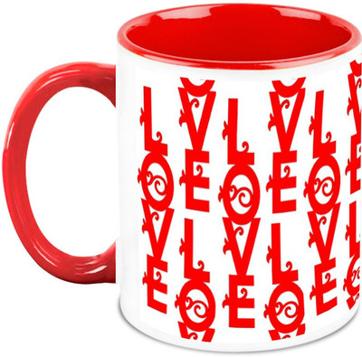 

Homesogood Spread Love Enjoy Valentine'S Day Ceramic Mug(325 ml)