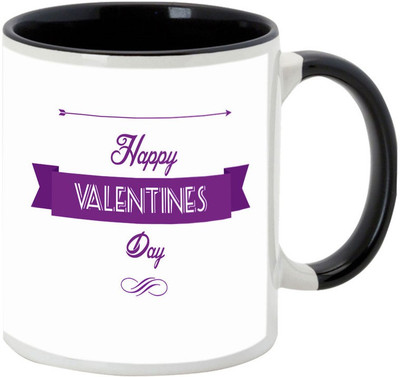 

AllUPrints Valentines Day Gift For Best Friend Black Ceramic Mug(325 ml)